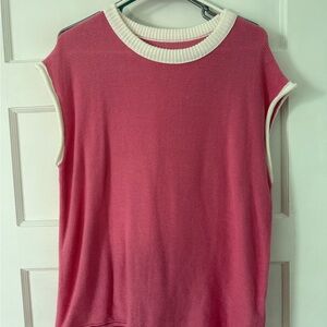 Sleeveless Pink Knit Top